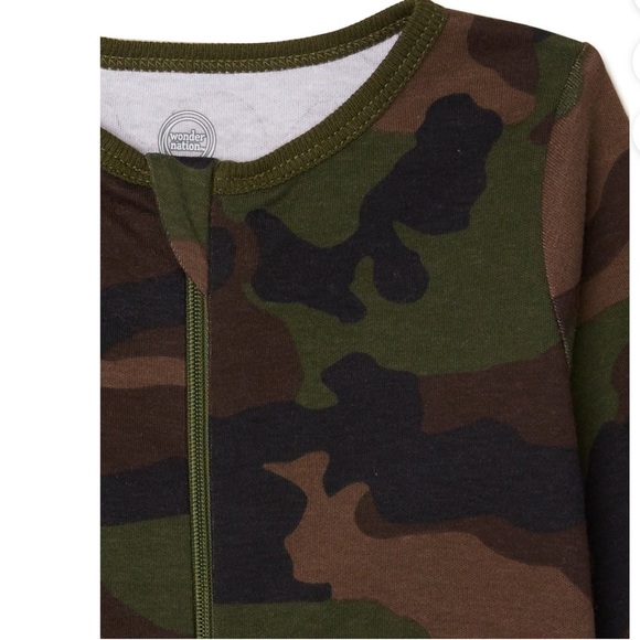 Baby Boys Camouflage Sleep N Play onesie and Construction Sleep N Play onesie - Picture 2 of 5